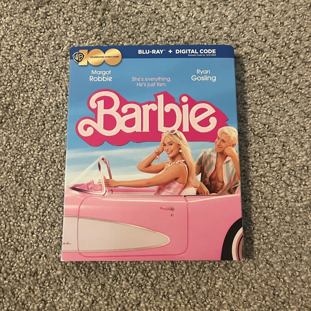 Barbie Blu-ray with Pink and Blue Cover